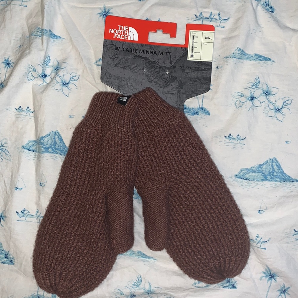 The North Face Womens Cable Minna Mitts Marron Purple M/L